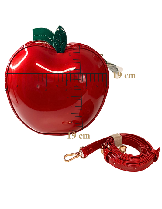 Apple-Shaped Red Handbag