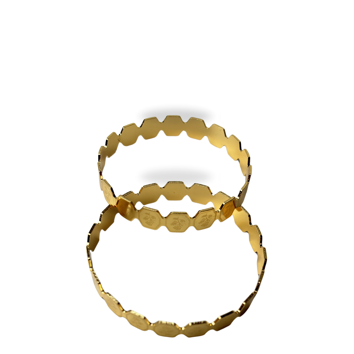 One piece of Elegant Gold Hexagon Link Bracelet