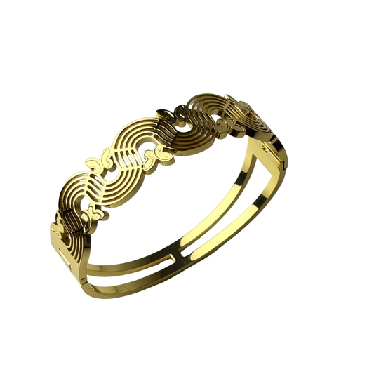 Luxury Gold Open Cuff Bracelet | Elegant Women Jewelry
