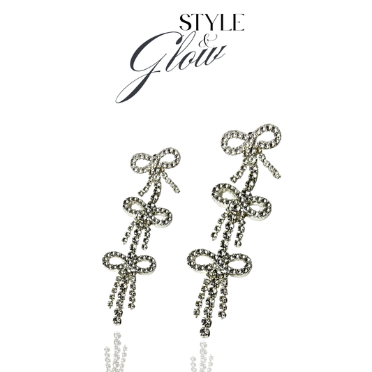Crystal Ribbon Earrings