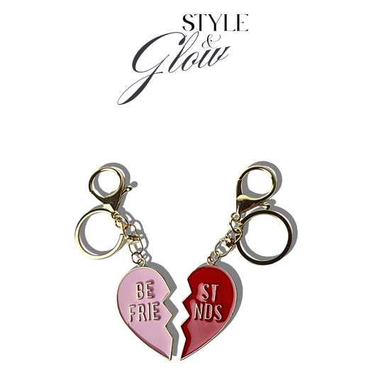 Friendship Split Heart Keychain Set