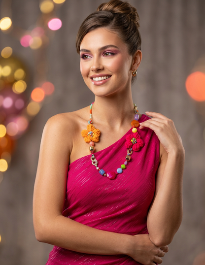 Colorful Floral Necklace