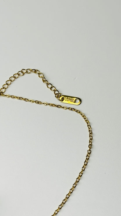 Gold-Tone Stainless Steel Padlock Necklace & Earrings Set