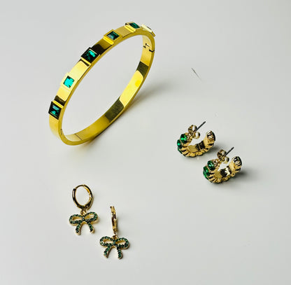 Bangle with 2 Pairs of Earrings