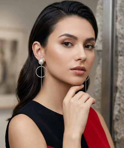 Elegant Silver Hoop Earrings