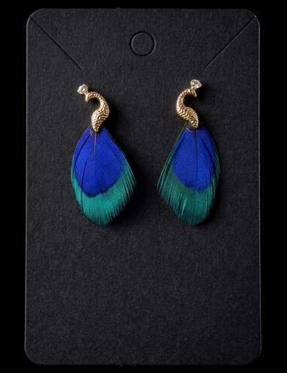 Peacock Feather Earrings – Elegant Collection