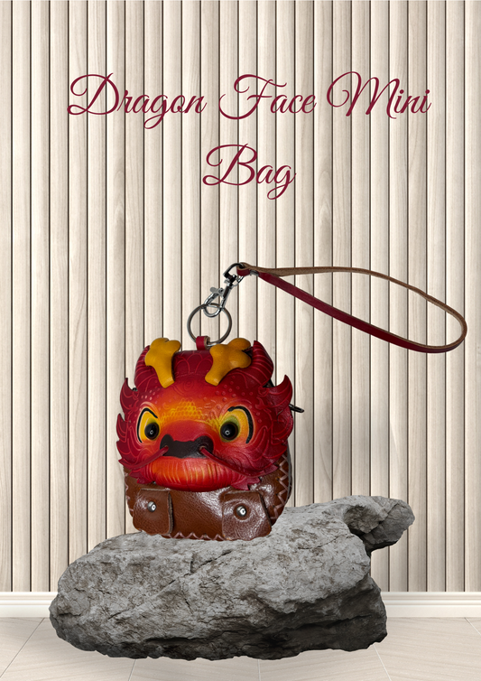 Dragon face keychain & mini pauch