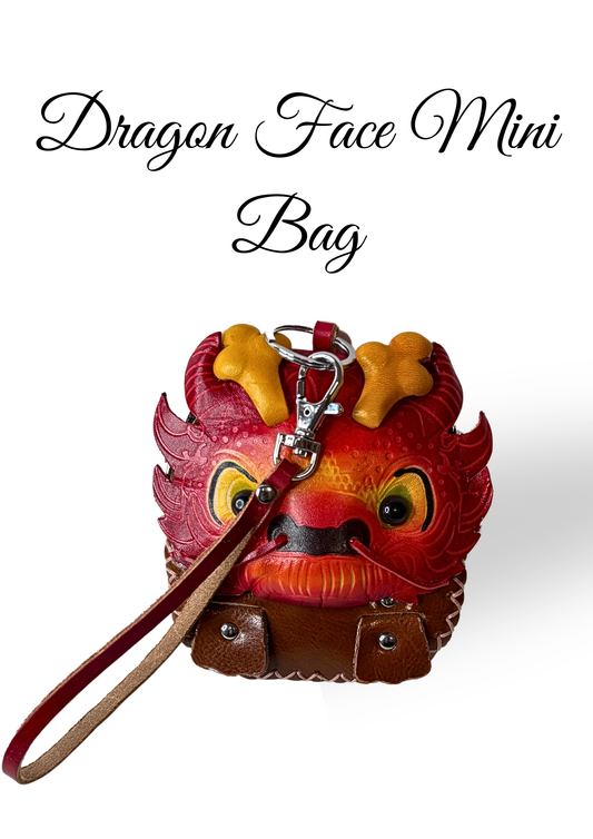 Dragon face keychain & mini pauch