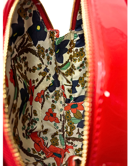 Apple-Shaped Red Handbag