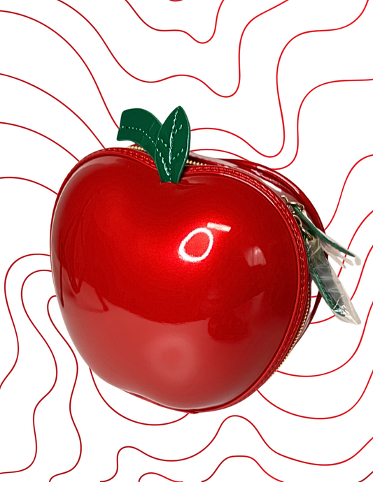 Apple-Shaped Red Handbag