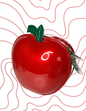 Apple-Shaped Red Handbag