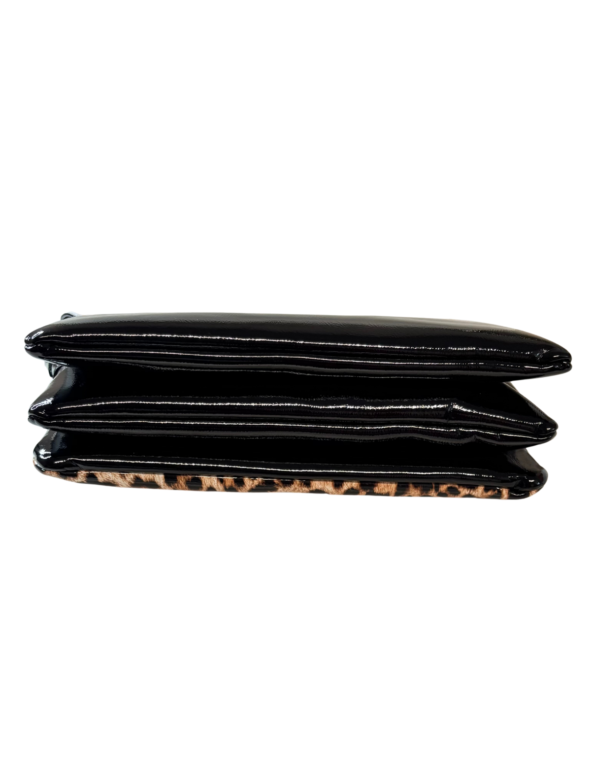 Leopard print clutch bag