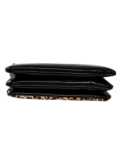 Leopard print clutch bag