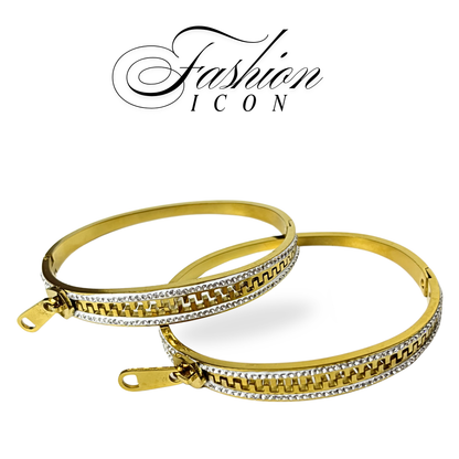 Zip Bangle Bracelet for Women