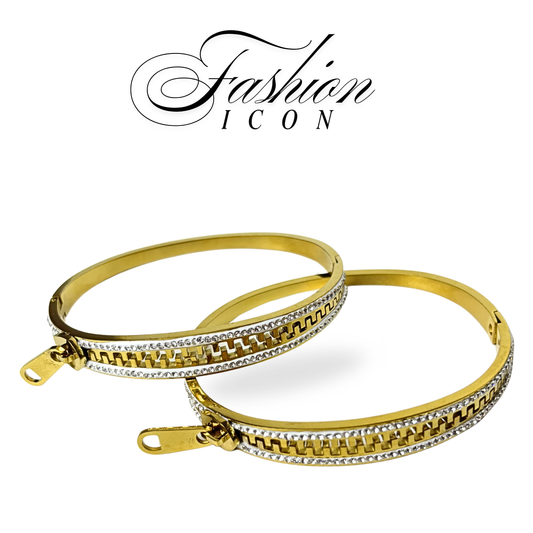 Zip Bangle Bracelet for Women