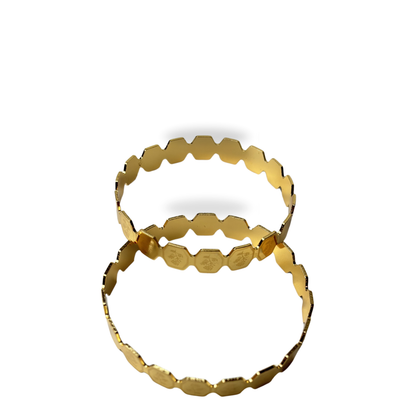 One piece of Elegant Gold Hexagon Link Bracelet