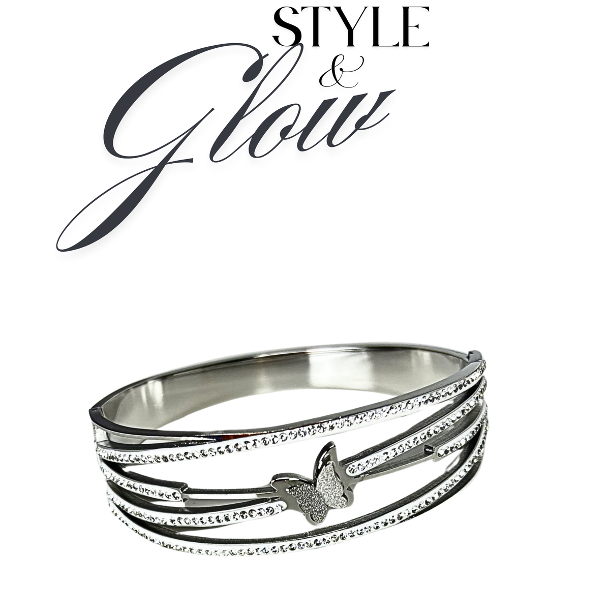 1 Piece Elegant Butterfly Silver Bracelet