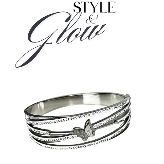 1 Piece Elegant Butterfly Silver Bracelet