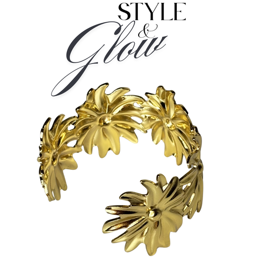 Luxury Gold Flower Bracelet