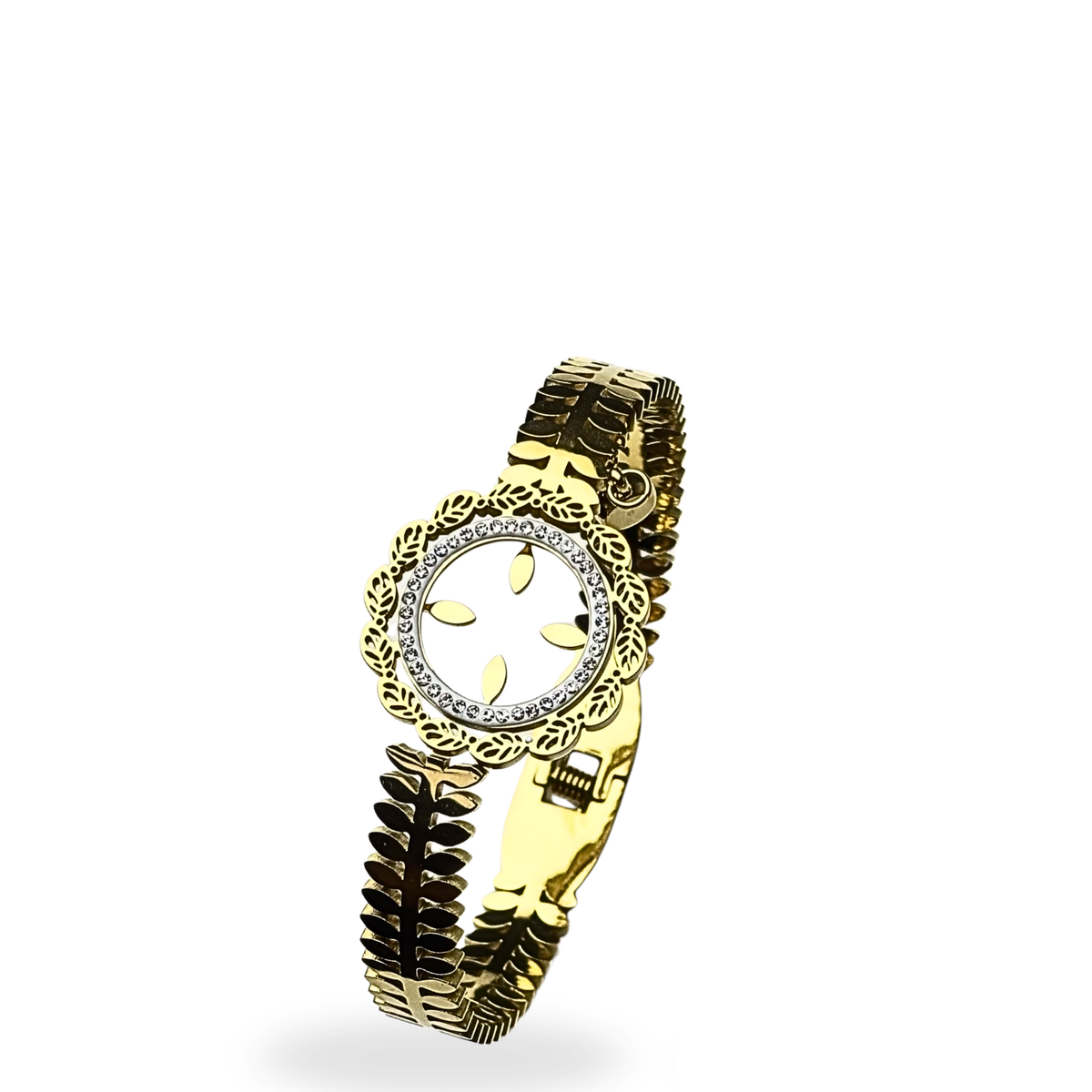 One piece Leaf Design Bangle Bracelet for Women