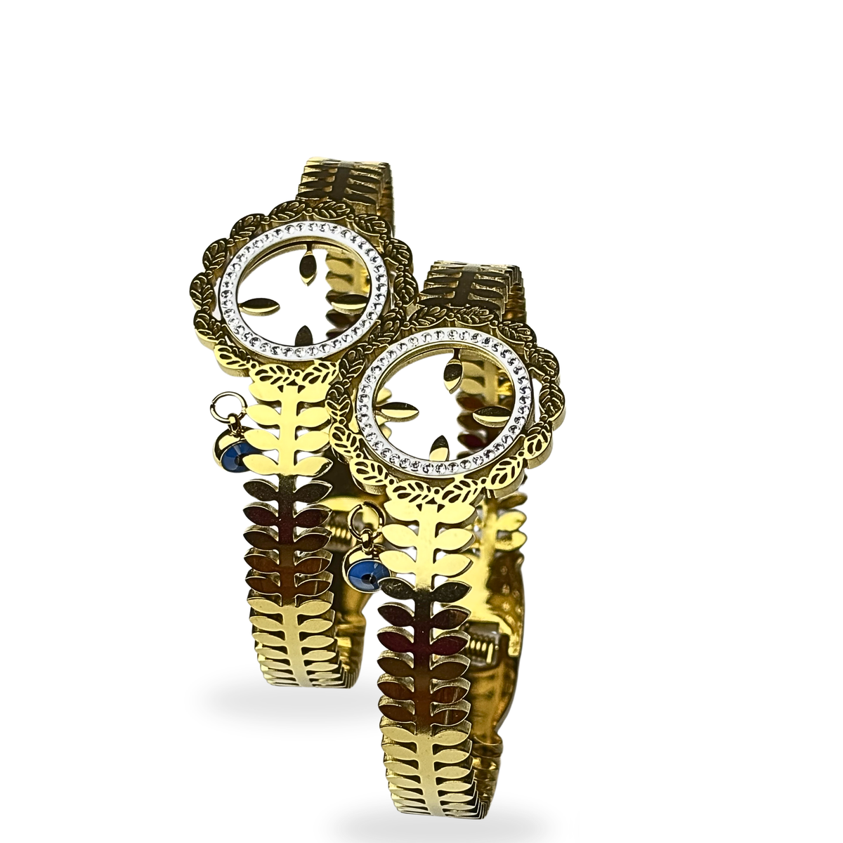 One piece Leaf Design Bangle Bracelet for Women