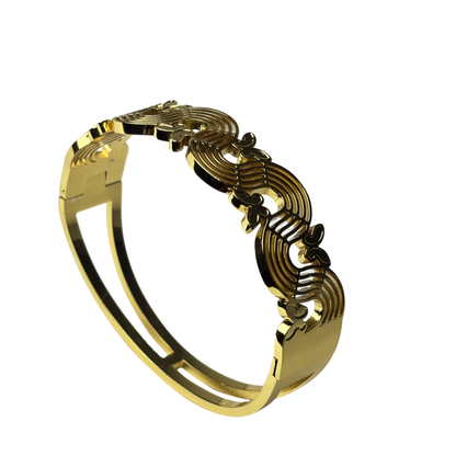 Luxury Gold Open Cuff Bracelet | Elegant Women Jewelry