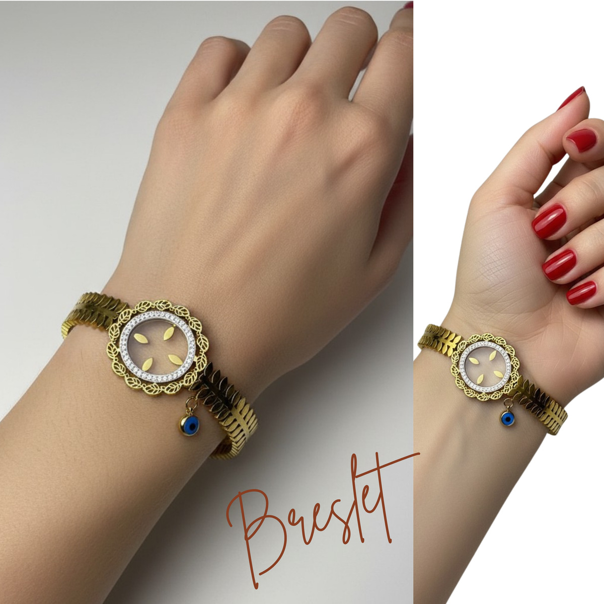 One piece Leaf Design Bangle Bracelet for Women