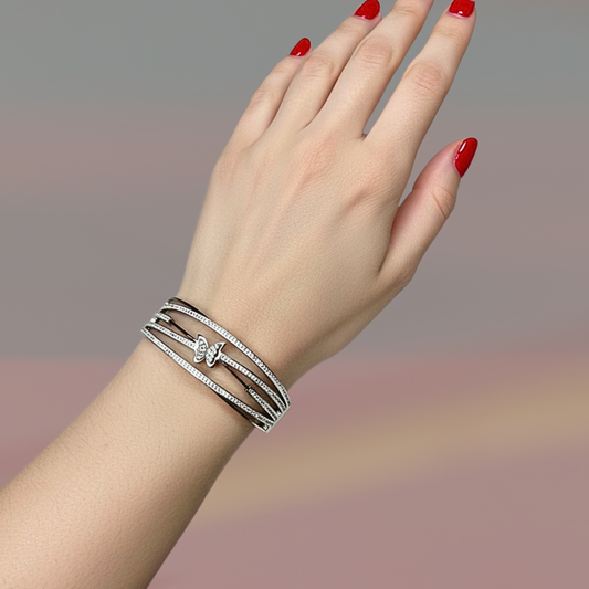 1 Piece Elegant Butterfly Silver Bracelet