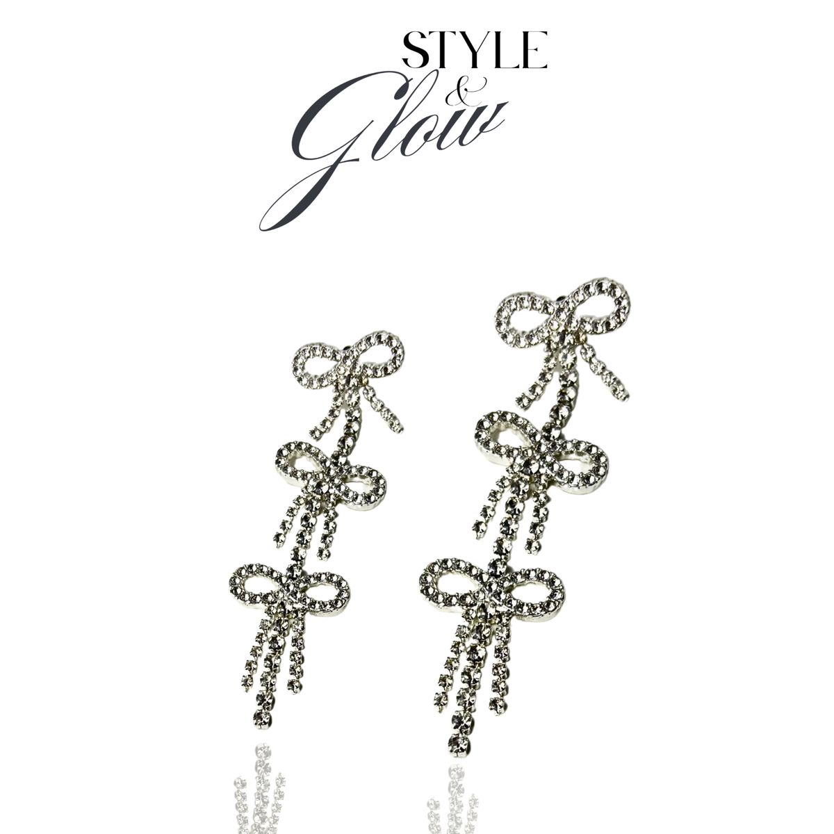 Crystal Ribbon Earrings