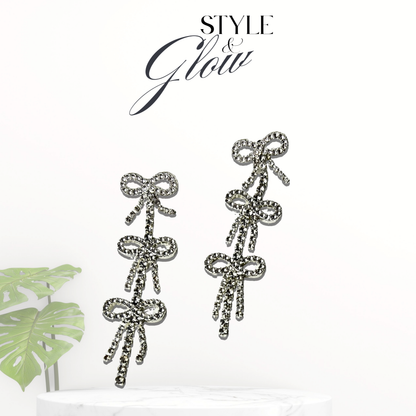 Crystal Ribbon Earrings