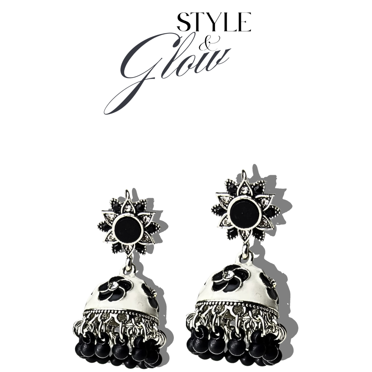 Black Jhumka Earrings