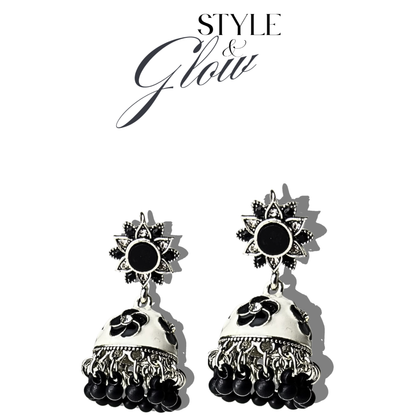Black Jhumka Earrings