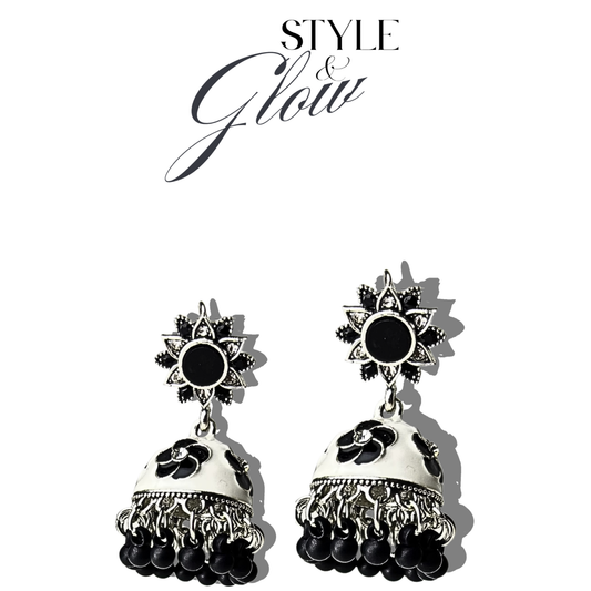 Black Jhumka Earrings