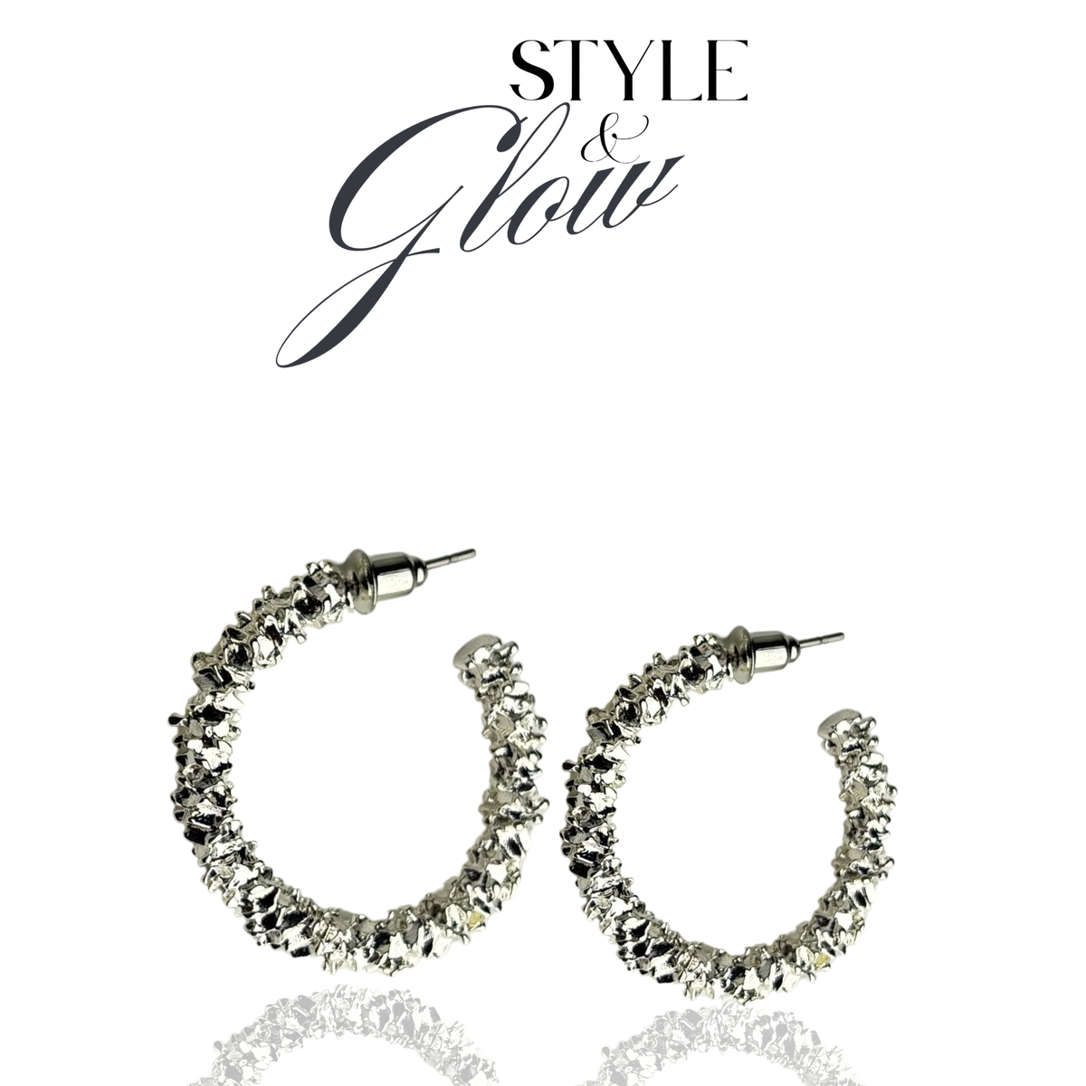 Elegant Crystal Hoop Earrings