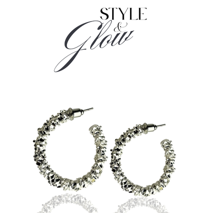 Elegant Crystal Hoop Earrings