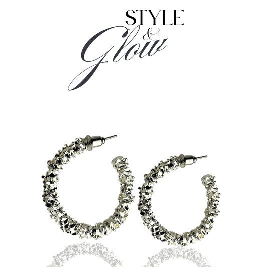 Elegant Crystal Hoop Earrings