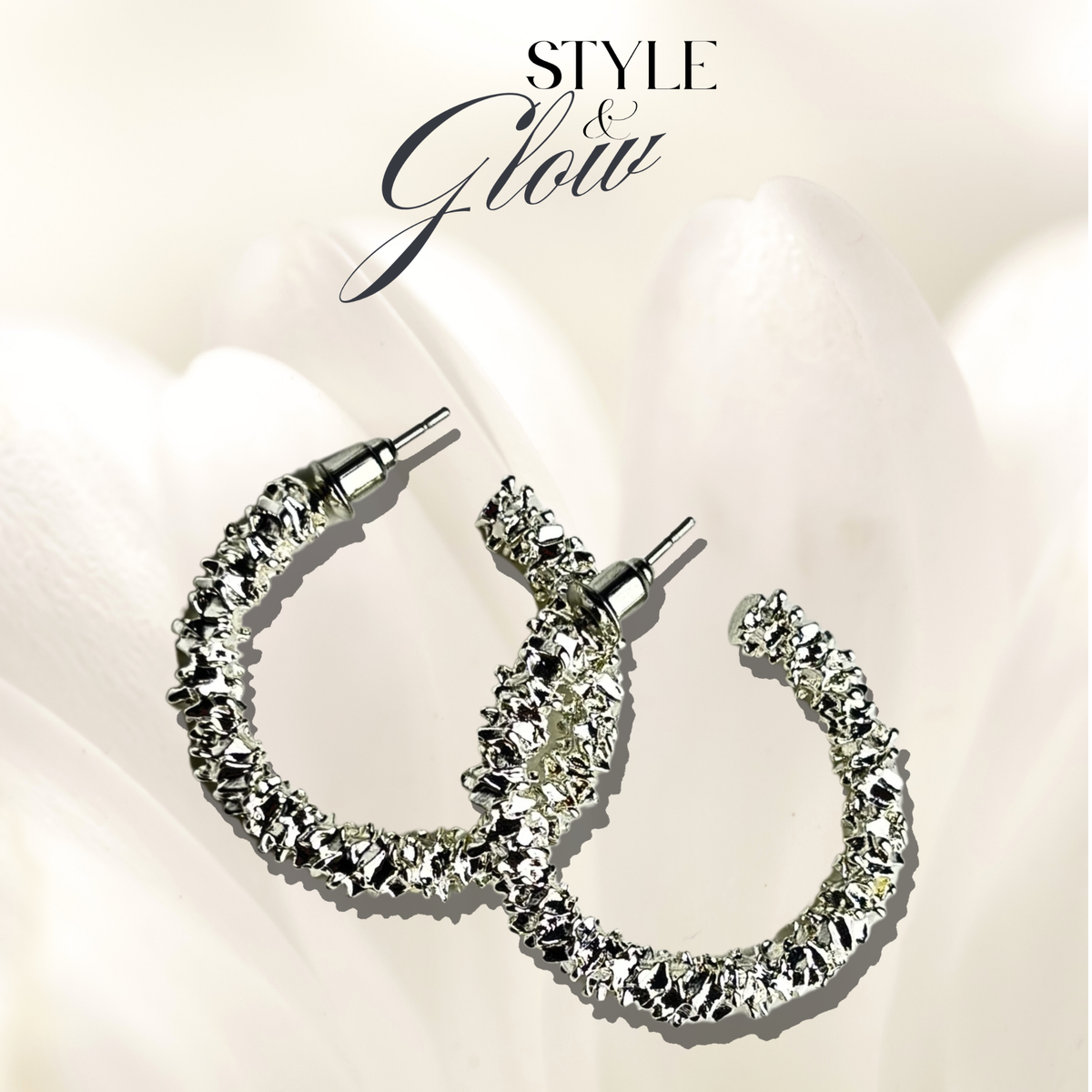 Elegant Crystal Hoop Earrings