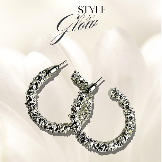Elegant Crystal Hoop Earrings