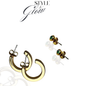 Gold Hoop & Stud Earrings Set