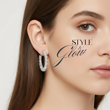 Elegant Crystal Hoop Earrings