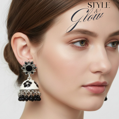 Black Jhumka Earrings