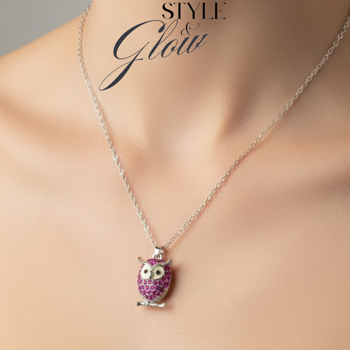 Pink Owl Pendant Necklace – Trendy Jewelry for all ages