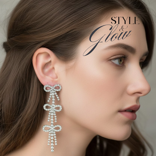 Crystal Ribbon Earrings