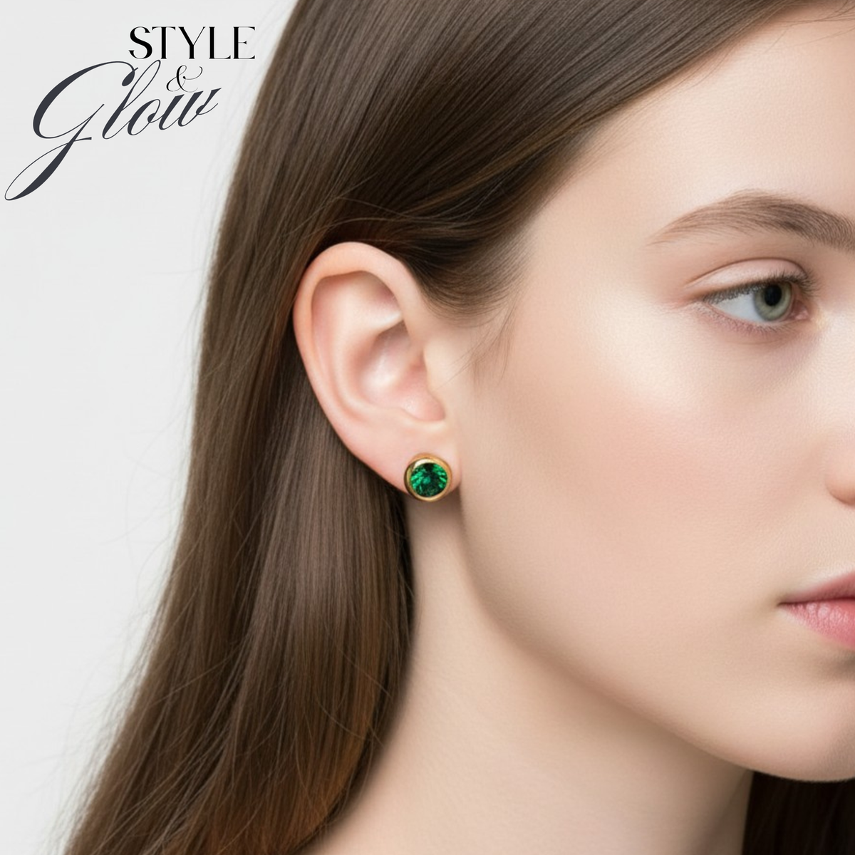 Gold Hoop & Stud Earrings Set